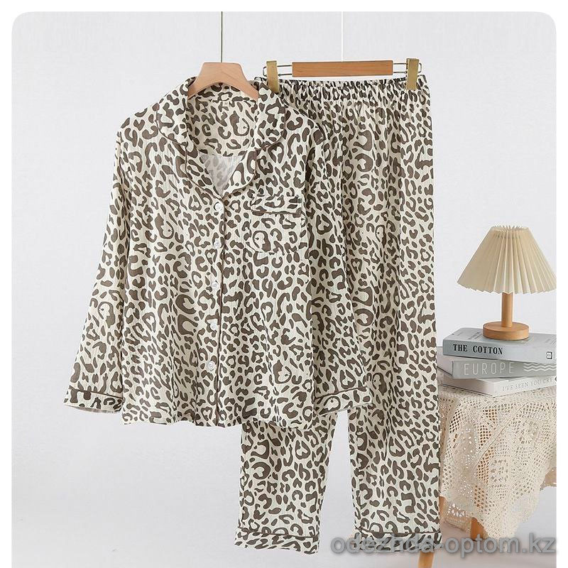 b4-508 Комплект женской муслиновой пижамы: рубашка и штаны, L-2XL, 1 пачка (3 шт) b4-508 Комплект женской муслиновой пижамы: рубашка и штаны, L-2XL, 1 пачка (3 шт)