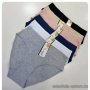 b4-D3623 Beisdanna Трусики женские высокие, большие размеры, XL-4XL, 1 пачка (12 шт)