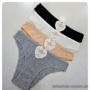 b4-D9258 Lavolle Трусики женские однотонные слипы, M-XL, 1 пачка (12 шт)