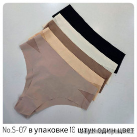 b4-S-07 Трусики женские однотонные, L-XL, 1 пачка (10 шт)
