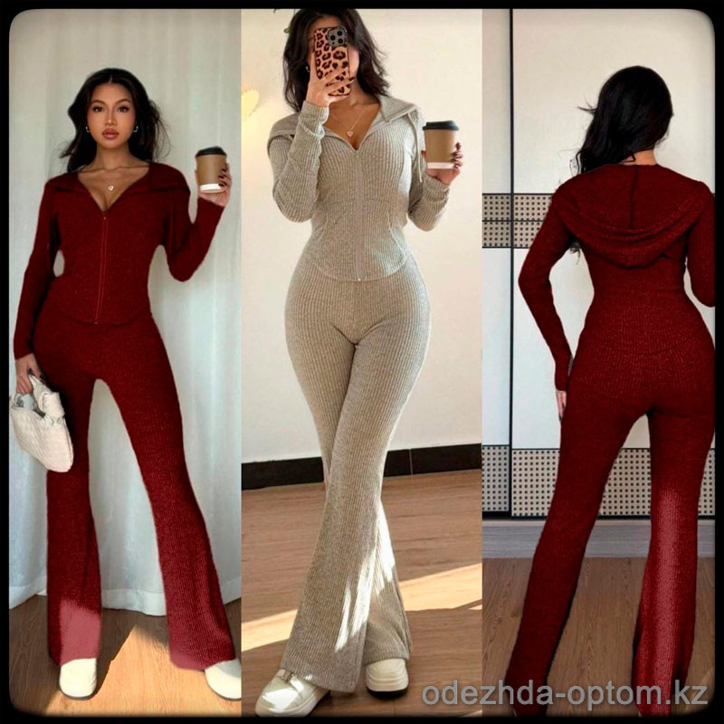 b5-25929 Комплект женской одежды: кофта с капюшоном и штаны, S-XL, 1 пачка (4 шт) b5-25929 Комплект женской одежды: кофта с капюшоном и штаны, S-XL, 1 пачка (4 шт)