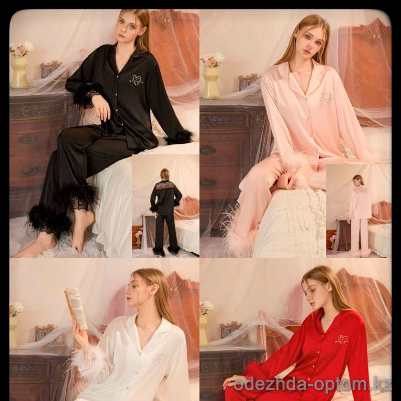 b5-2696 Комплект женской пижамы: рубашка и штаны, M-XL, 1 пачка (3 шт) b5-2696 Комплект женской пижамы: рубашка и штаны, M-XL, 1 пачка (3 шт)