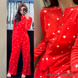 b15-2177 Комплект женской велюровой пижамы: кофта и штаны, M-XL, 1 пачка (3 шт) b15-2177 Комплект женской велюровой пижамы: кофта и штаны, M-XL, 1 пачка (3 шт)