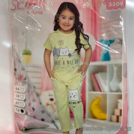 e1-3509 SEZON Пижама детская на девочку, cotton, 1 пачка (4 шт)