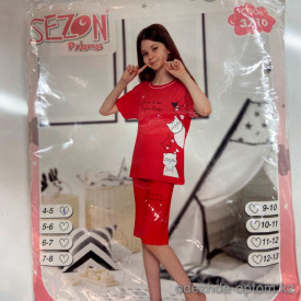 e1-3710 SEZON Пижама детская на девочку, cotton, 1 пачка (4 шт)