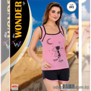 e1-092 Miss WONDER Life Комплект домашней одежды: майка и шорты, S-XL, cotton, 1 пачка (2 шт)