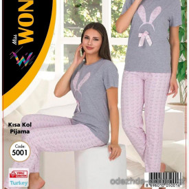 e1-5001 Miss WONDER Life Комплект домашней одежды: майка и штаны, S-XL, cotton, 1 пачка (4 шт)