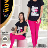 e1-5030 Miss WONDER Life Комплект домашней одежды: майка и штаны, S-XL, cotton, 1 пачка (4 шт)