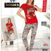 e1-5092 Miss WONDER Life Комплект домашней одежды: майка и штаны, S-XL, cotton, 1 пачка (4 шт)