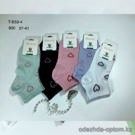 n5-T-B53-4 Носки женские короткие, 37-41, 1 пачка (10 пар)