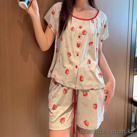 b15-1492-1 Комплект женской одежды для сна: кофта и шорты, M-XL, 1 пачка (3 шт)