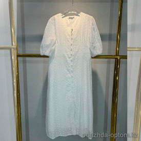 w26-0840-1 Платье женское однотонное с утяжкой, стандарт, 1 шт