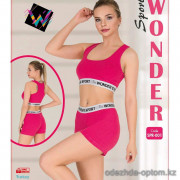 e1-spr-001 Miss WONDER Life Комплект женский спортивный двойка, S-XL, cotton, 1 пачка (4 шт)