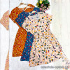 w40-0128 Платье женское со шнурком на талии, стандарт, ткань марлевка, 1 шт