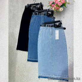 j4-0784 Юбка женская джинсовая, S-XL, катон, 1 пачка (4 шт)
