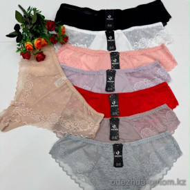 b6-828-1 Anttifu Трусики женские высокие стринги, большие размеры, XL-3XL, 1 пачка (24 шт)