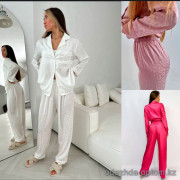 b15-11091 Комплект женской шелковой пижамы: рубашка и штаны, M-2XL, 1 пачка (4 шт)