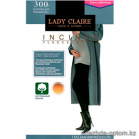 k1-7232 Lady Claire Теплые колготки из хлопка для беременных со вставкой на животе специального кроя, 300 ден, 1 пачка (6 шт)