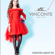 k4-8094 Vinconte Капроновые колготки в крапинку, 7-13 лет, 30 ден, 1 пачка (6 шт)