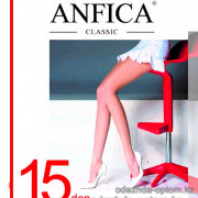 k4-af003 Anfica Капроновые колготки женские, S-L, 15 ден, 1 пачка (6 шт)