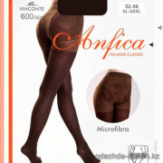 k4-af6600 Anfica Колготки женские из микрофибры, XL-3XL (52-56), 600 ден, 1 пачка (6 шт)
