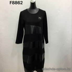 W7-F8862 Платье женское комбинированное, большие размеры, 1 шт