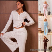 b15-71337 Комплект женской пижамы: кофта и штаны, M-XL, 1 пачка (3 шт)