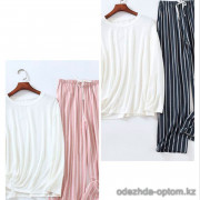 b4-6192-3 Комплект женской пижамы: кофта и штаны, L-2XL, 1 пачка (3 шт)