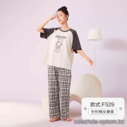 b15-529-1 Комплект женской пижамы: кофта и штаны, M-XL, 1 пачка (3 шт)