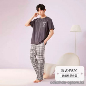 b15-529-2 Комплект мужской пижамы: кофта и штаны, L-2XL, 1 пачка (3 шт)