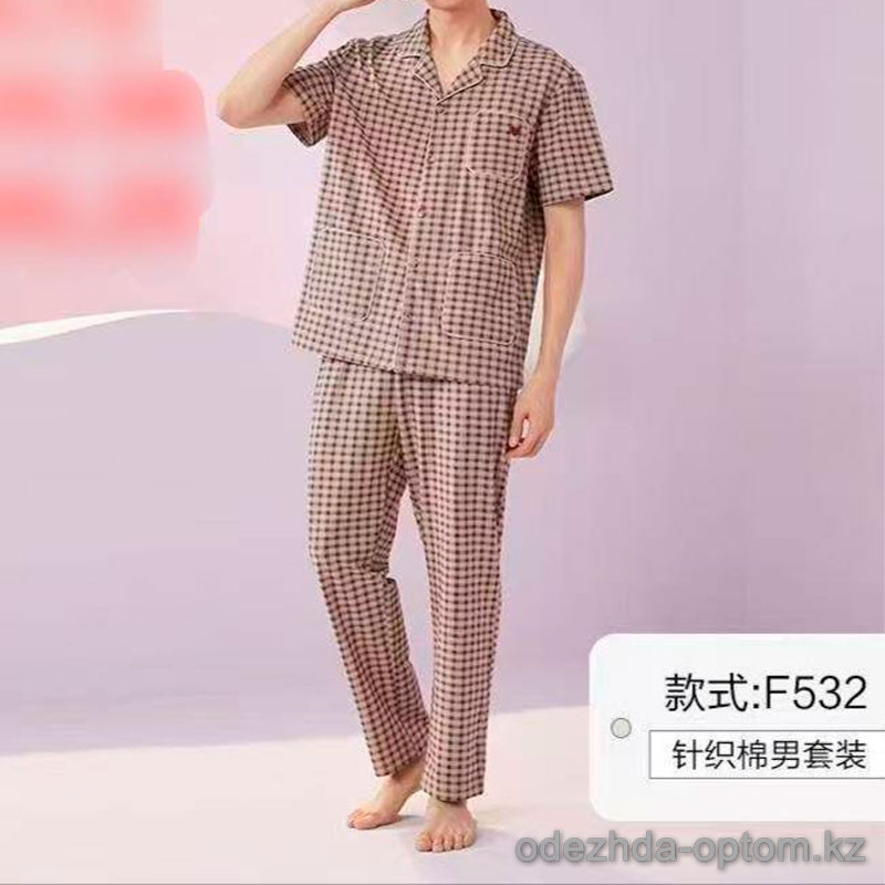 b15-532-1 Комплект мужской пижамы: рубашка и штаны, L-3XL, 1 пачка (4 шт) b15-532-1 Комплект мужской пижамы: рубашка и штаны, L-3XL, 1 пачка (4 шт)