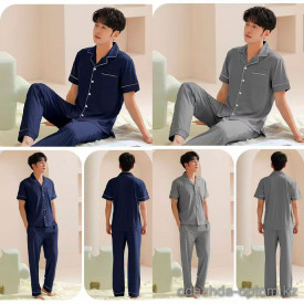 b15-547-1 Комплект мужской пижамы: рубашка и штаны, L-3XL, 1 пачка (4 шт)