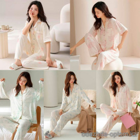 b15-6068 Комплект женской пижамы: рубашка и штаны, M-2XL, 1 пачка (4 шт)