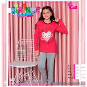 e1-3002 SIRINCE Пижама детская на девочку, 3-12 лет, cotton, 1 пачка (5 шт)
