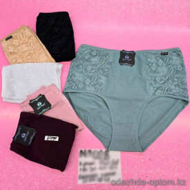 b6-028-3 Трусики женские высокие, большие размеры, 3XL-5XL, 1 пачка (12 шт)