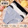 b4-K1812 Трусики женские с кружевной вставкой, стандарт, 1 пачка (10 шт)