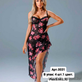 b6-0031-1 Пеньюар женский с чашечками на косточках, S-XL, 1 пачка (4 шт)