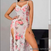 b6-9090-3 Пеньюар женский с чашечками на косточках, S-XL, 1 пачка (4 шт)