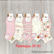 n3-0654 Носки женские короткие, 36-41, 1 пачка (10 пар)