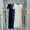 W26-1299 Платье женское с принтом и с короткими рукавами, стандарт, лапша, 1 шт
