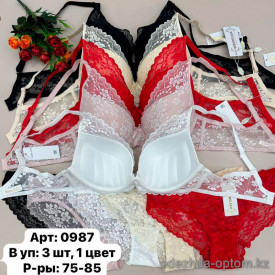 b6-0987 Miss Wicasa Комплект нижнего белья: бюстгальтер с корректором и трусики, чашка B, 1 пачка (3 шт) b6-0987 Miss Wicasa Комплект нижнего белья: бюстгальтер с корректором и трусики, чашка B, 1 пачка (3 шт)
