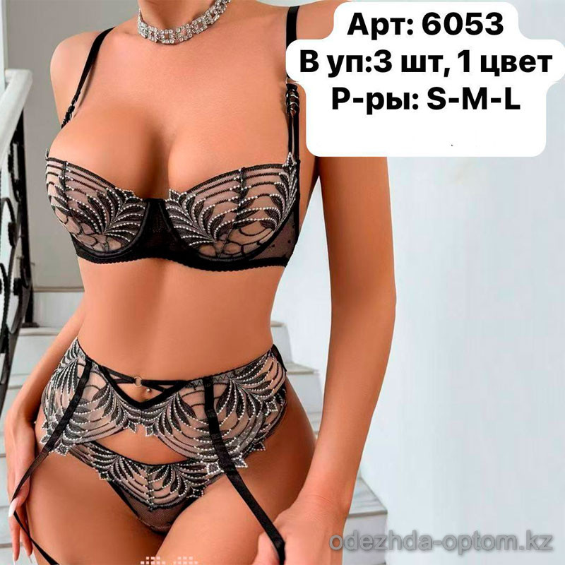 b6-6053 Комплект кружевного нижнего белья, S-L, 1 пачка (3 шт) b6-6053 Комплект кружевного нижнего белья, S-L, 1 пачка (3 шт)
