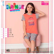 e1-1010 SIRINCE Пижама детская на девочку, 3-12 лет, cotton, 1 пачка (5 шт)