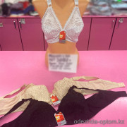 b6-3081-3 Milavitsa Бюстгальтер женский без косточек вышитый, хлопок, чашка D, 1 пачка (12 шт)