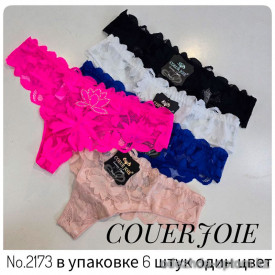 b4-2173 Coeur Joie Трусики женские кружевные, S-XL, 1 пачка (6 шт)