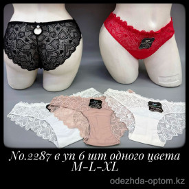 b5-2287 Coeur Joie Трусики женские кружевные, M-XL, 1 пачка (6 шт)