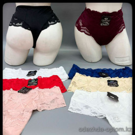 b5-9813-1 Coeur Joie Трусики женские высокие стринги с кружевом, L-2XL, 1 пачка (6 шт)