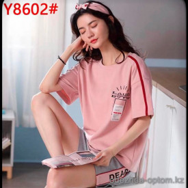 b5-8602 Комплект домашней одежды: футболка+шорты, S-L, 1 пачка (3 шт)