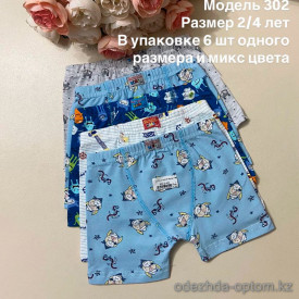 d7-302-5 Трусики детские боксеры на мальчика, 2-4 года, 1 пачка (6 шт)