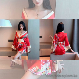 b18-1202 Халат женский с принтом короткий, стандарт, 1 шт